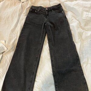 Edikted Black Wash Baggy Jeans Size XS